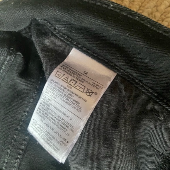 Black skinny jeans size 12 super high rise - Picture 3 of 4